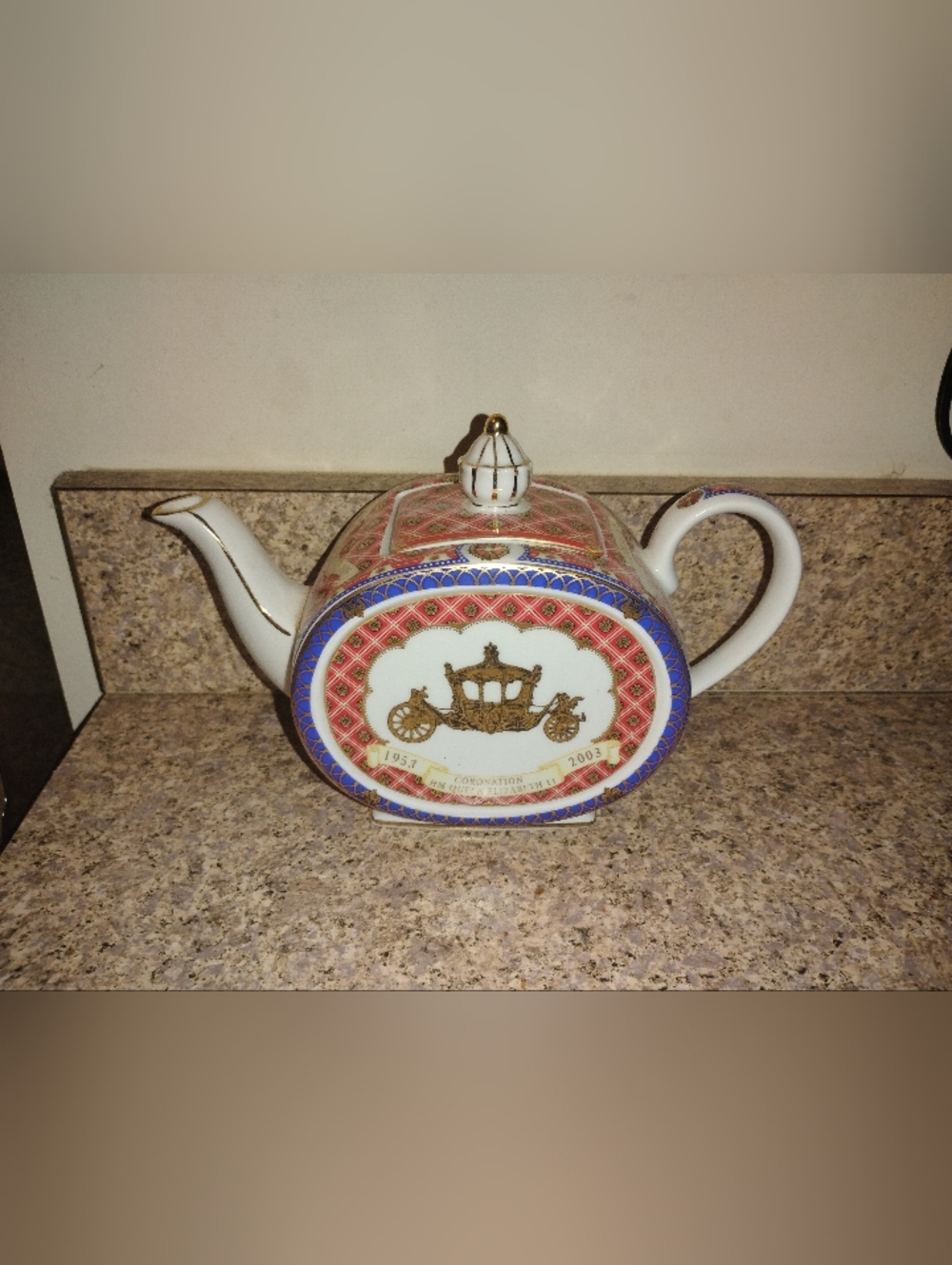 Vintage James Sadler Queen Elizabeth II Golden Jubilee Commemorative Teapot